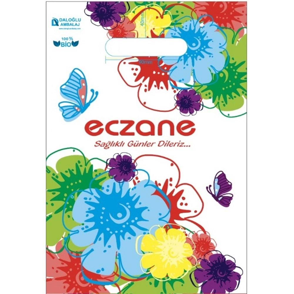 Bio Poşet Kelebek Temalı Elgeçme 22X32