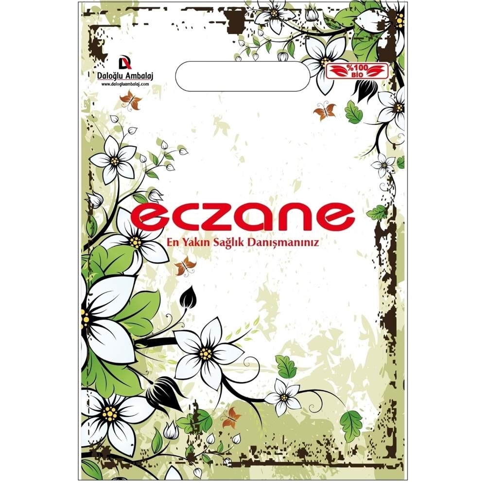 Bio Poşet Manolya Temalı Elgeçme 22X32