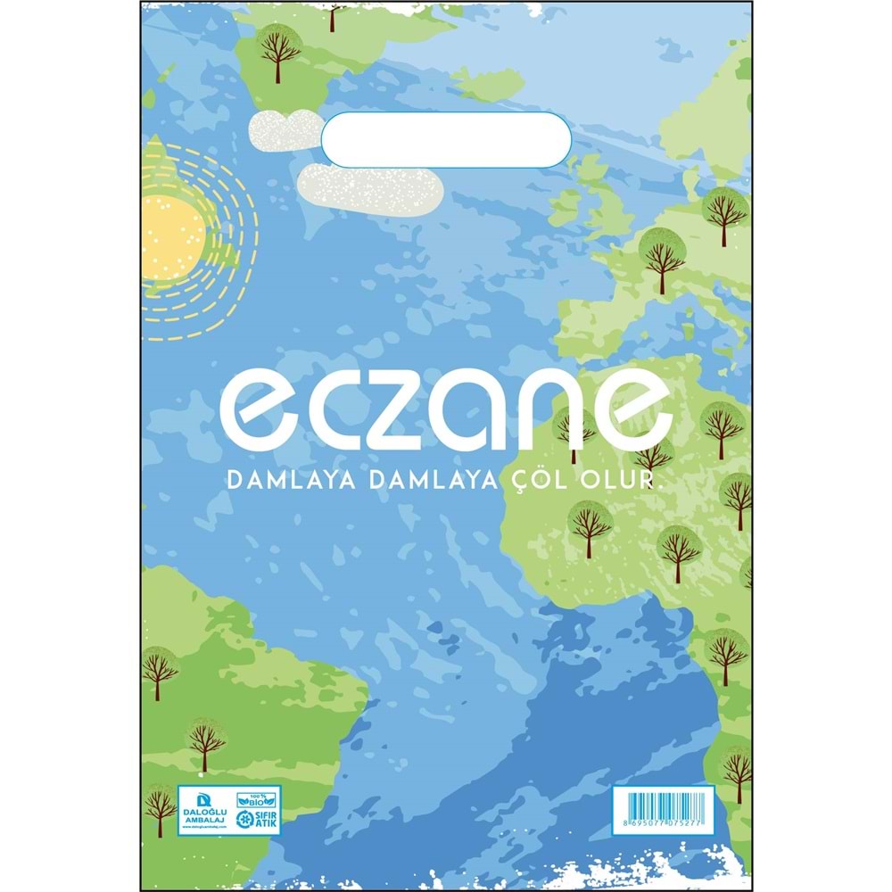 Bio Poşet Çevreci Temalı Elgeçme 22X32