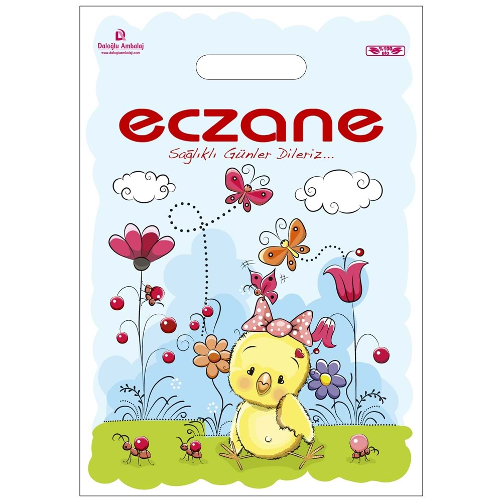 Bio Poşet Civciv Temalı Elgeçme 28X40