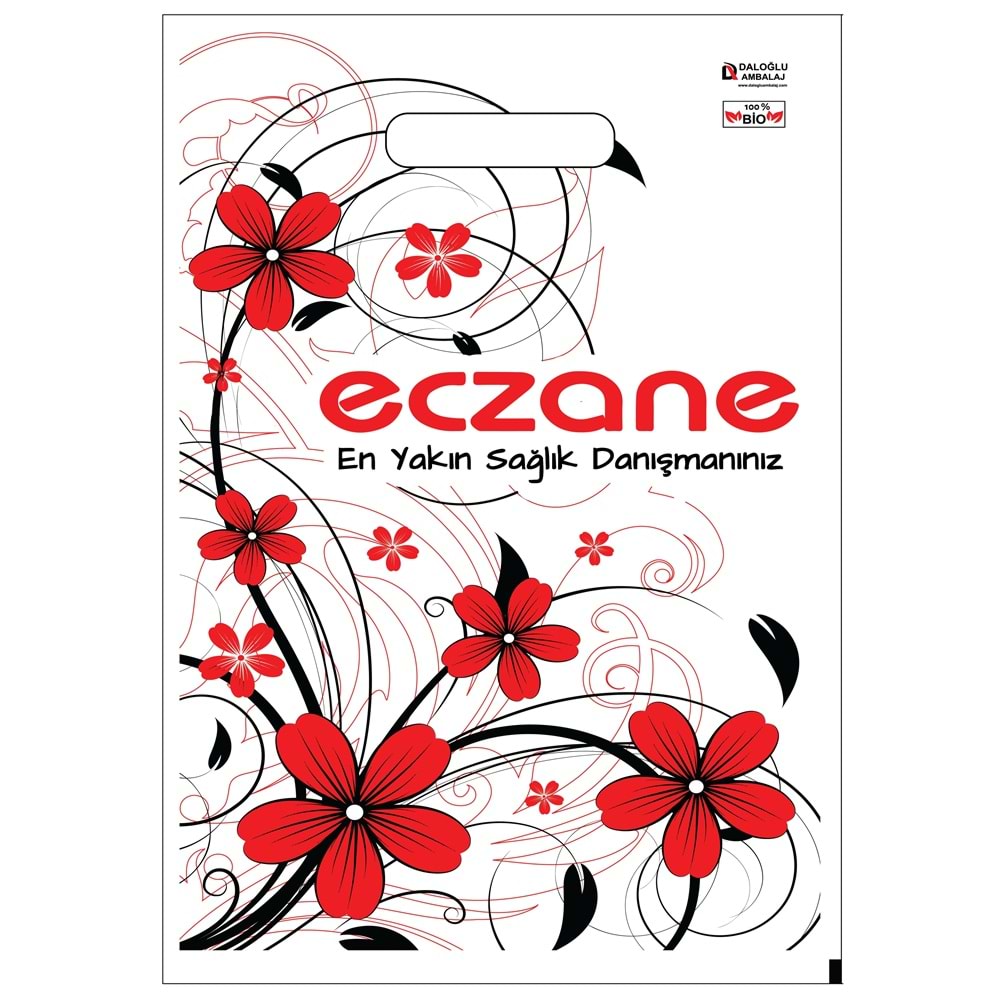 Bio Poşet Sarmaşık Temalı Elgeçme 28x40