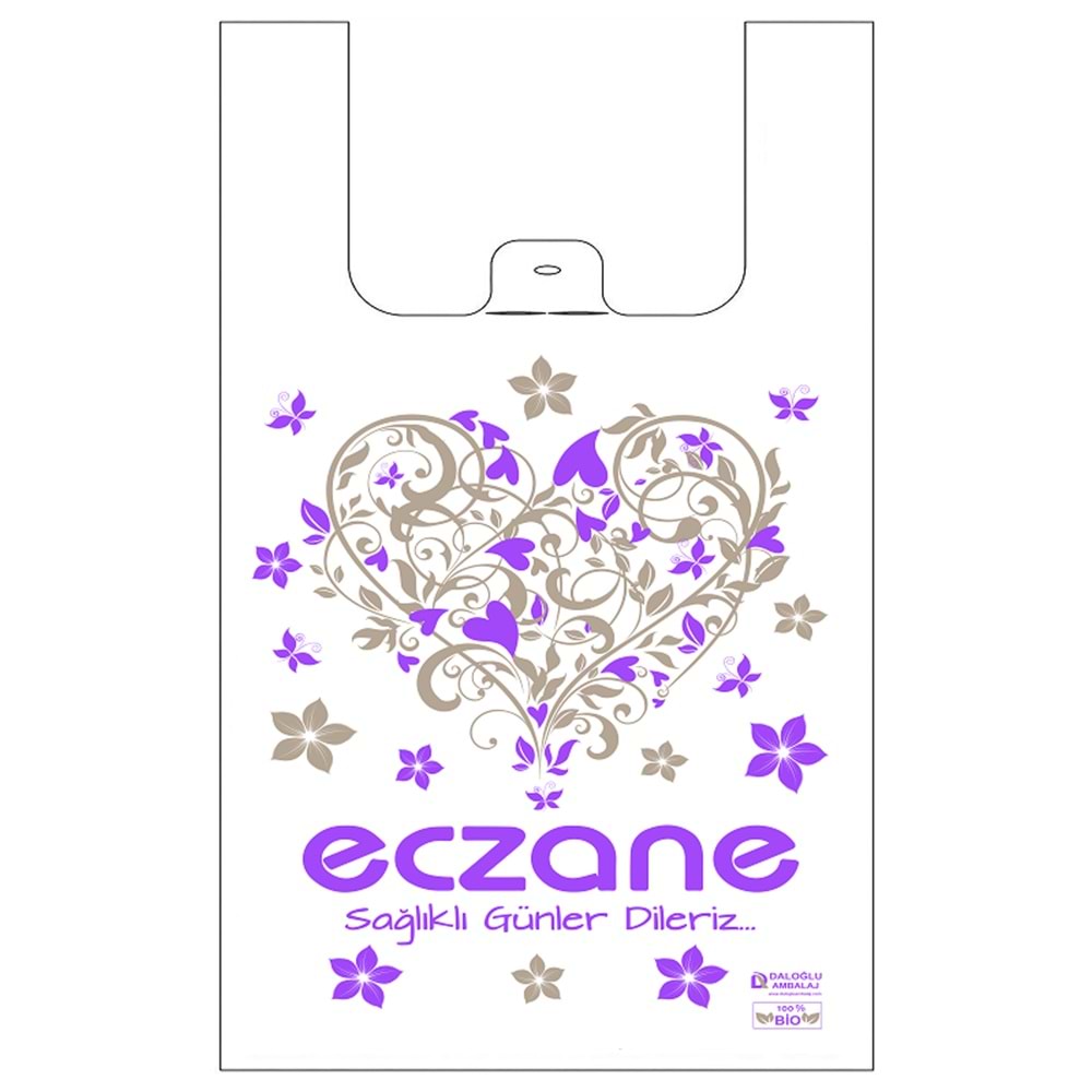 Bio Poşet Kalp Temalı Atlet 36x65