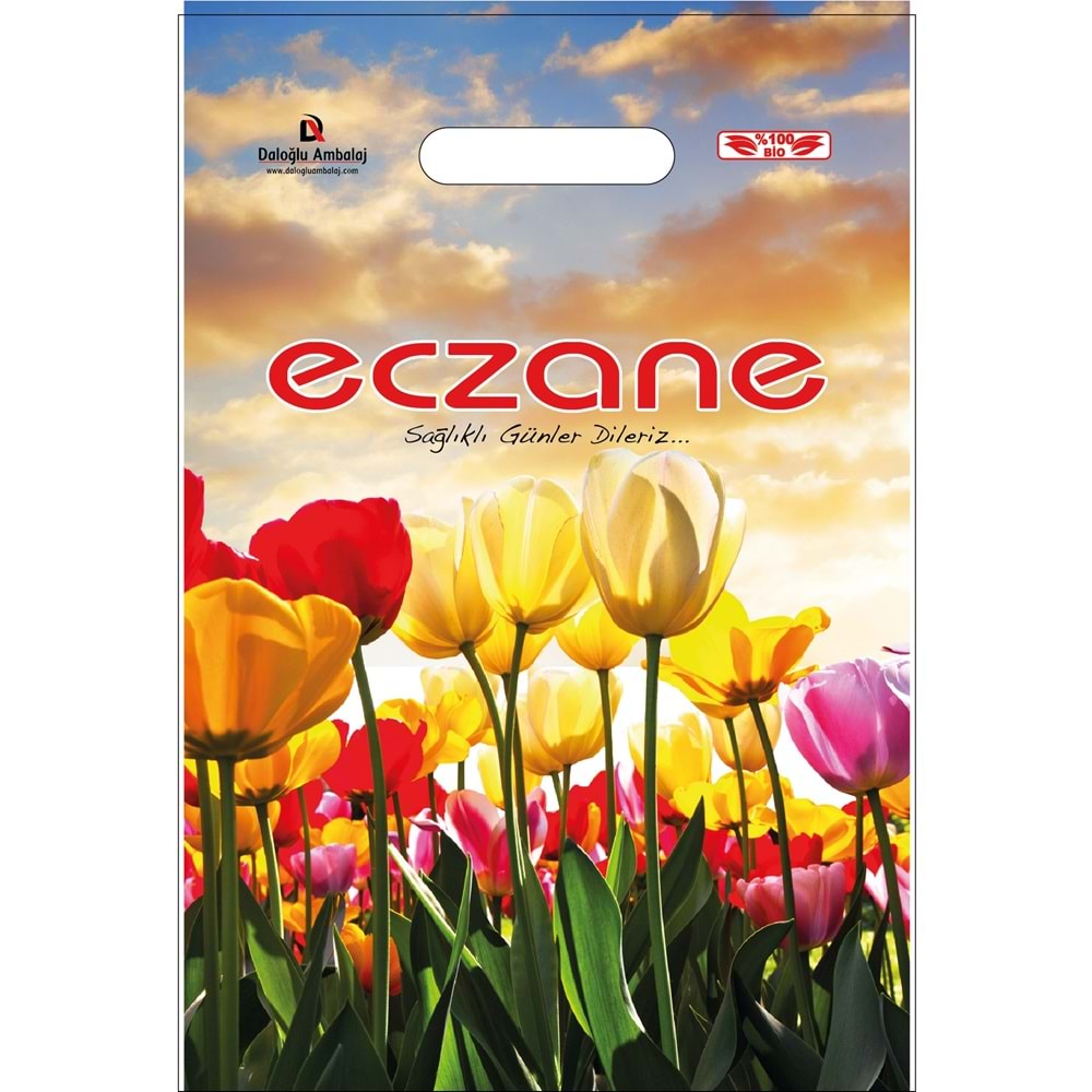 Bio Poşet Lale Temalı Elgeçme 26X38