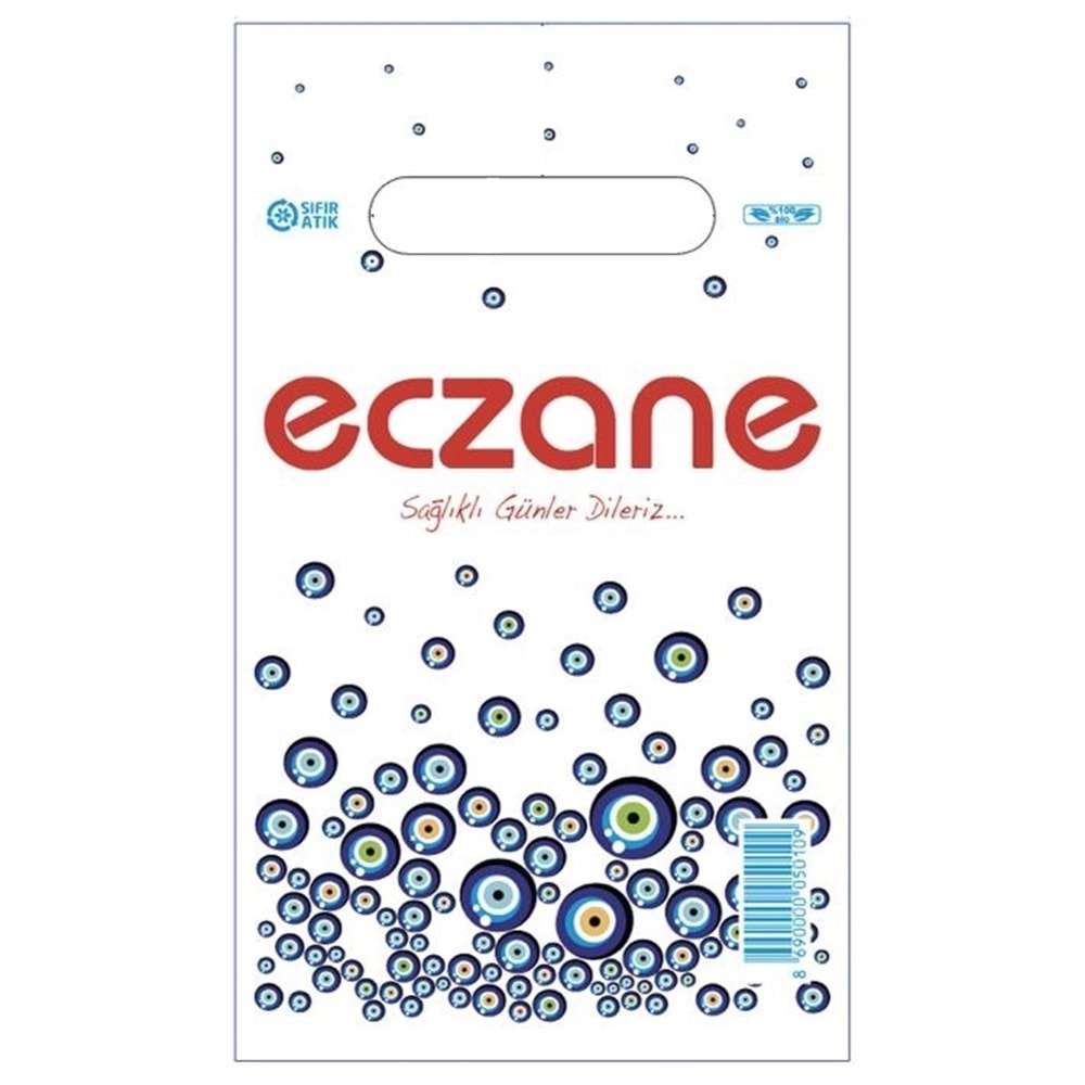 Bio Poşet Nazar Boncuğu Temalı Elgeçme 16X28