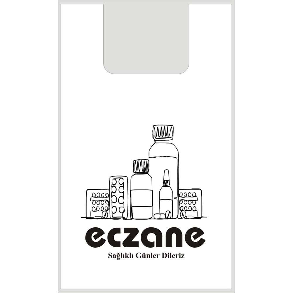 Bio Poşet Siyah İlaç Temalı Atlet 20X35