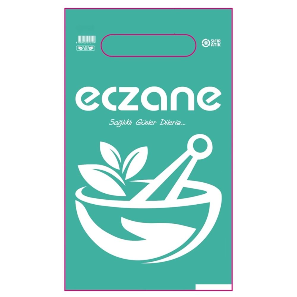 Bio Poşet Turkuaz Havan Temalı Elgeçme 16X27