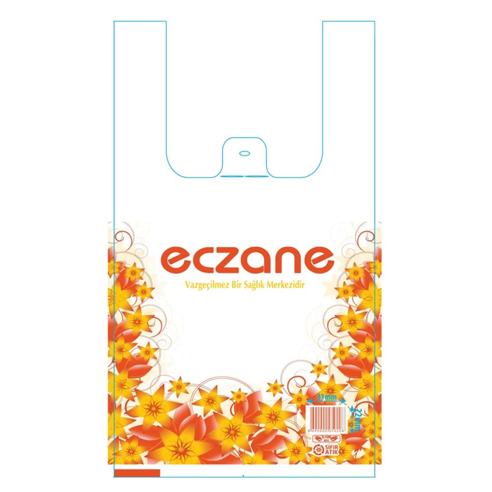 Bio Poşet Turuncu Narçiçeği Temalı Atlet 20X35