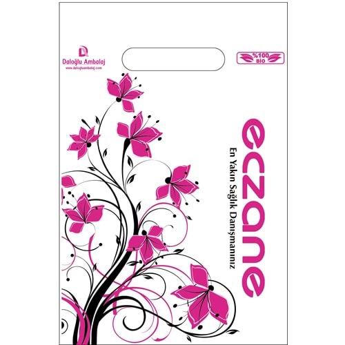 Bio Poşet Dağ Çiçeği Temalı Elgeçme 20X30