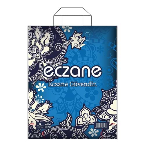 Bio Poşet Mavi Motiv Temalı Yumuşak Saplı 32X38