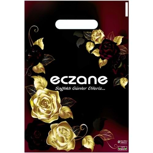 Bio Poşet Siyah Gül Temalı Elgeçme 22X32