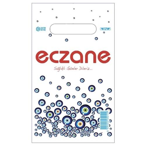 Bio Poşet Nazar Boncuğu Temalı Elgeçme 16X28