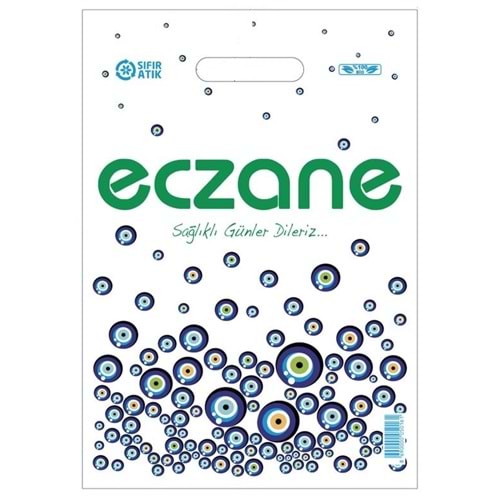 Bio Poşet Nazar Boncuğu Temalı Elgeçme 28X40