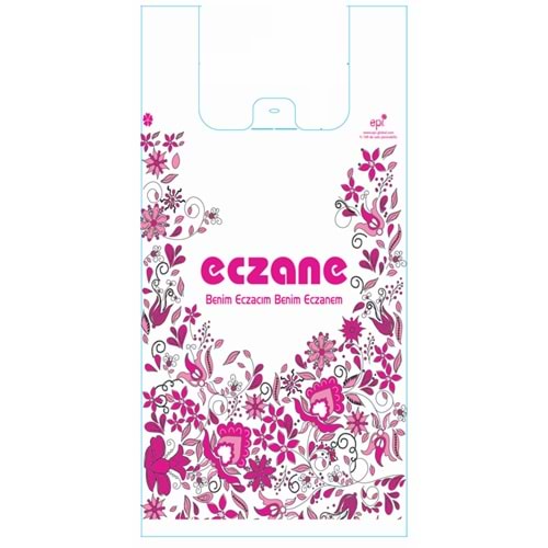 Bio Poşet Pembe Sarmaşık Temalı Atlet 30X60