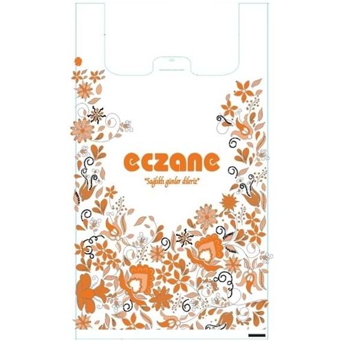 Bio Poşet Turuncu Sarmaşık Temalı Atlet 40X70